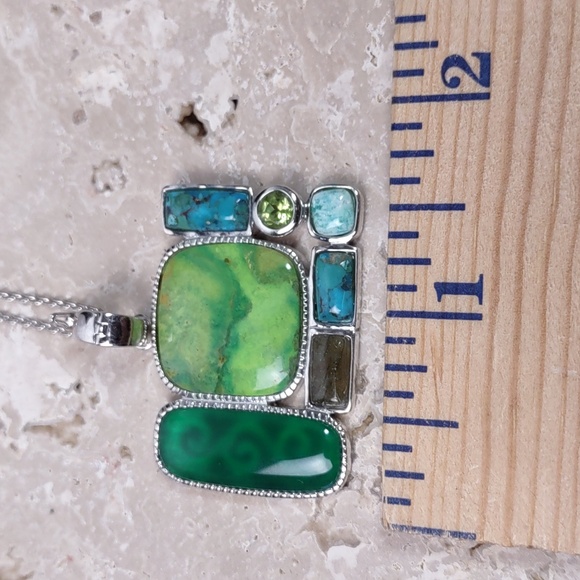BBJ Designs Multi Stone/Sterling Silver Necklace - Picture 7 of 7